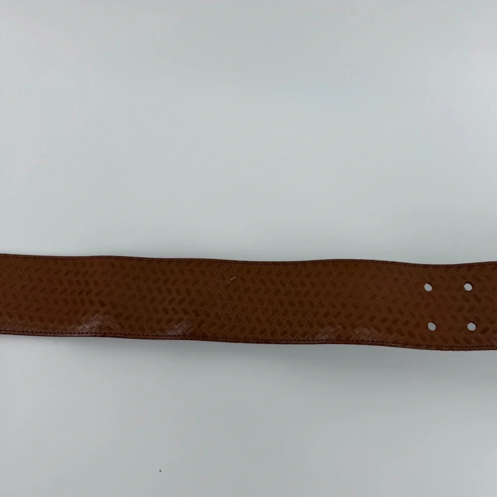 Vintage Robbie Nelson Brown Leather Belt, Made in USA, Women's Small